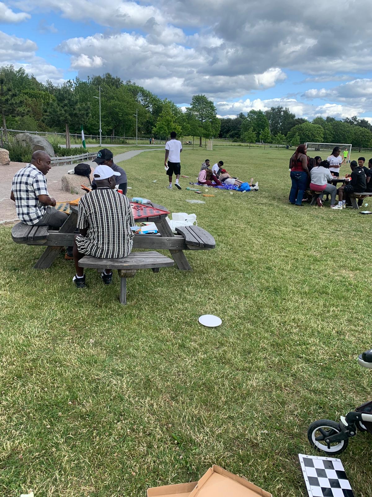 Members of the Nigerian Association in Uppsala outdoors